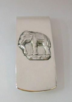 sterling silver Silver Elephant  Money Clip